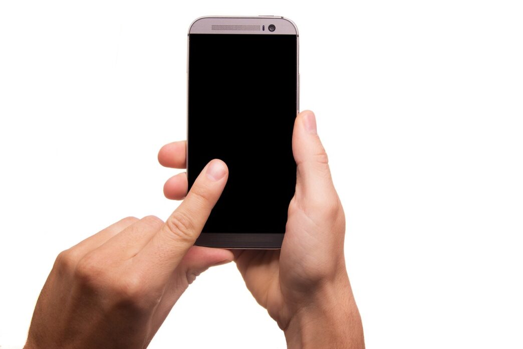 phone in hands