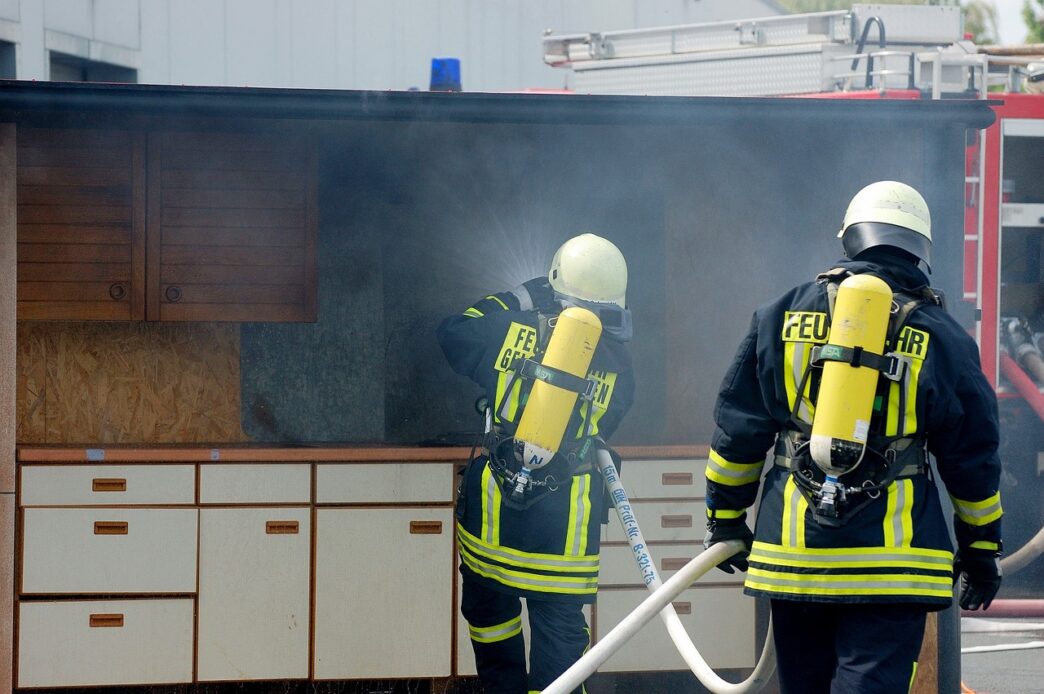 fire in kitchen