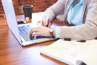 work on computer