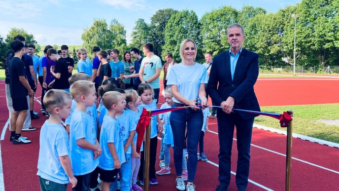 Odprtje atletske steze pri SC Ptuj