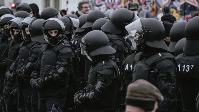 protesting